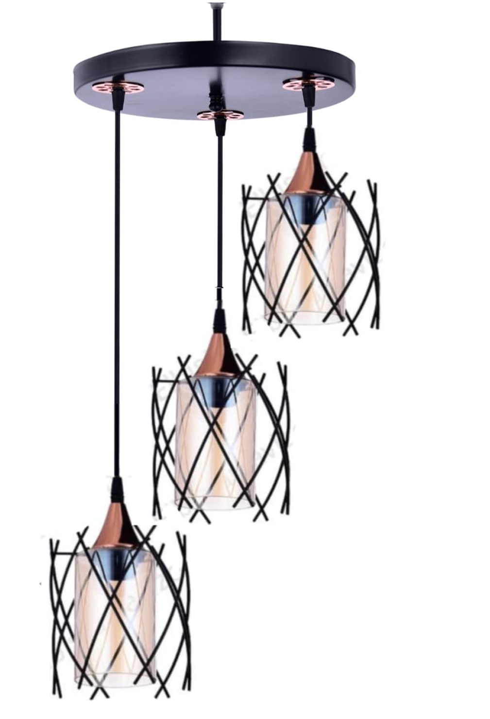 ÇİT 3'LÜ AVİZE SİYAH